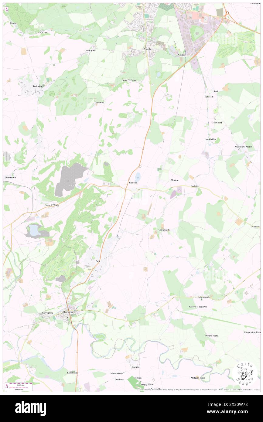 Llynclys South Railway Station, Shropshire, GB, Regno Unito, Inghilterra, N 52 48' 27'', S 3' 50'', MAP, Cartascapes Map pubblicata nel 2024. Esplora Cartascapes, una mappa che rivela i diversi paesaggi, culture ed ecosistemi della Terra. Viaggia attraverso il tempo e lo spazio, scoprendo l'interconnessione del passato, del presente e del futuro del nostro pianeta. Foto Stock