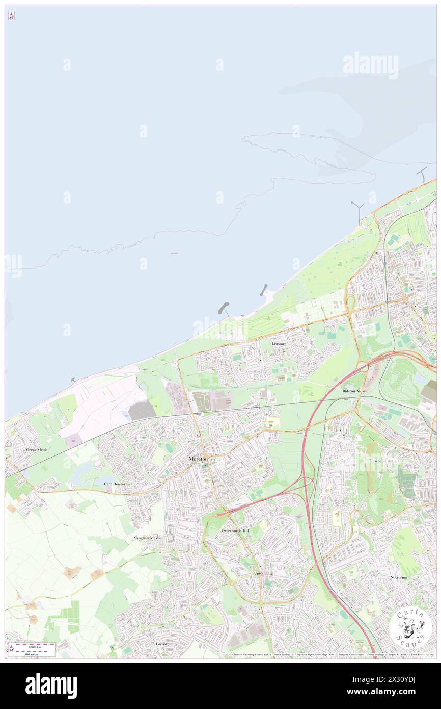 Leasowe Castle, Metropolitan Borough of Wirral, GB, Regno Unito, Inghilterra, N 53 25' 6'', S 3 6' 28'', mappa, Cartascapes Map pubblicata nel 2024. Esplora Cartascapes, una mappa che rivela i diversi paesaggi, culture ed ecosistemi della Terra. Viaggia attraverso il tempo e lo spazio, scoprendo l'interconnessione del passato, del presente e del futuro del nostro pianeta. Foto Stock