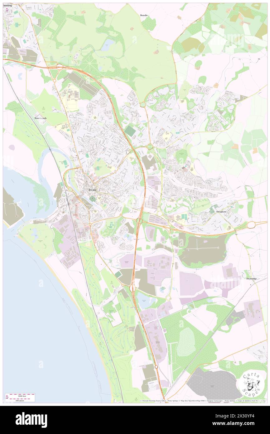 menzies irvine, North Ayrshire, GB, Regno Unito, Scozia, N 55 36' 41'', S 4 38' 57'', MAP, Cartascapes Map pubblicata nel 2024. Esplora Cartascapes, una mappa che rivela i diversi paesaggi, culture ed ecosistemi della Terra. Viaggia attraverso il tempo e lo spazio, scoprendo l'interconnessione del passato, del presente e del futuro del nostro pianeta. Foto Stock