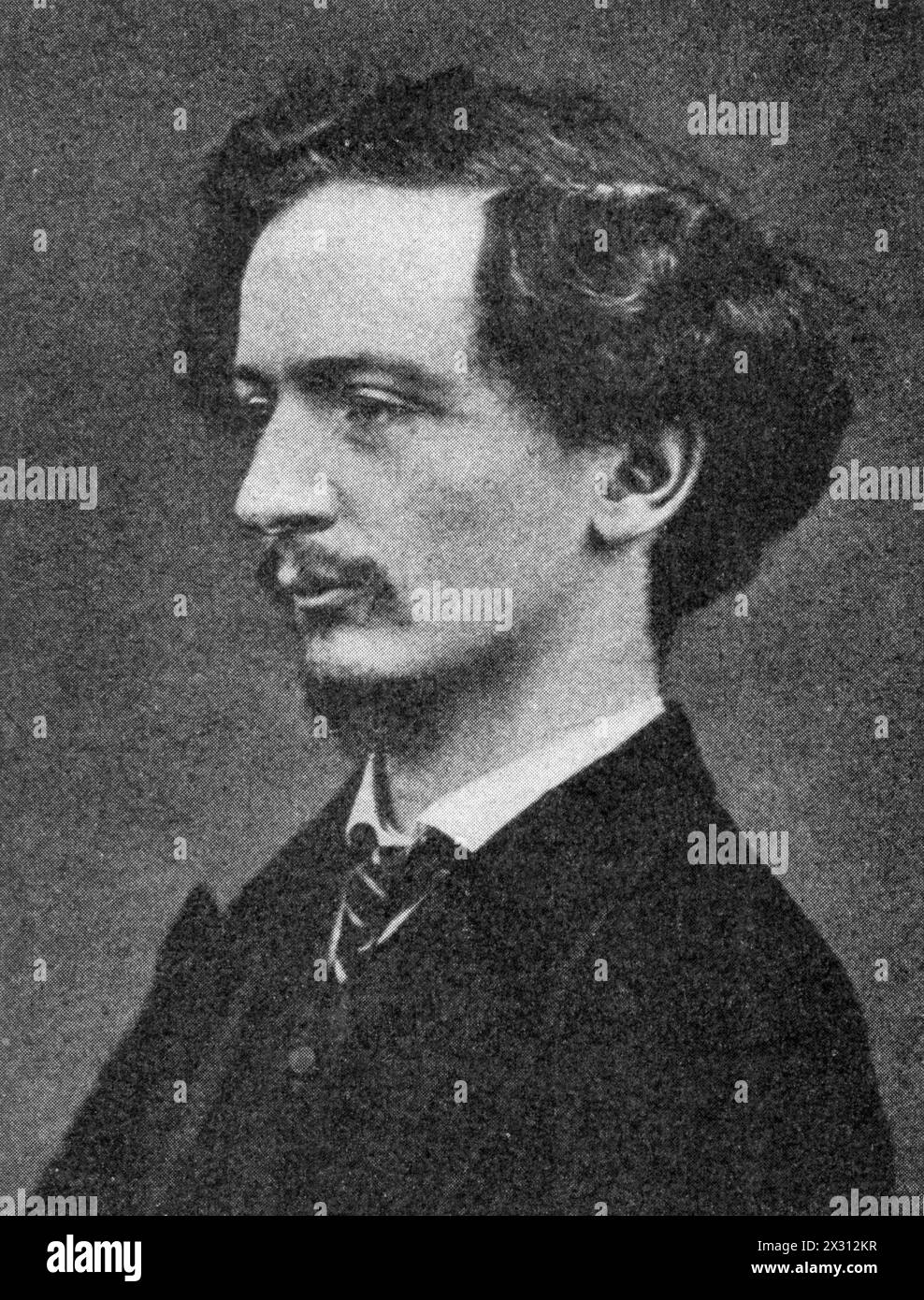 Swinburne, Algernon Charles, 5.4.1837 - 10.4,1909, English Tight, stampa basata su fotografia, 1869, ADDITIONAL-RIGHTS-CLEARANCE-INFO-NOT-AVAILABLE Foto Stock