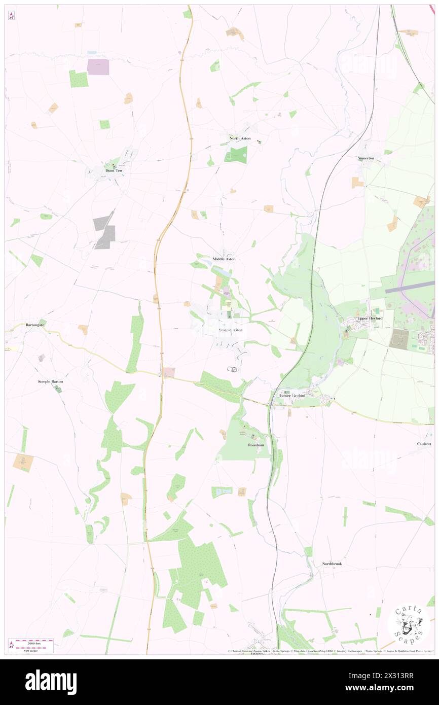 Steeple Aston, Oxfordshire, GB, Regno Unito, Inghilterra, N 51 55' 45'', S 1 18' 41'', MAP, Cartascapes Map pubblicata nel 2024. Esplora Cartascapes, una mappa che rivela i diversi paesaggi, culture ed ecosistemi della Terra. Viaggia attraverso il tempo e lo spazio, scoprendo l'interconnessione del passato, del presente e del futuro del nostro pianeta. Foto Stock