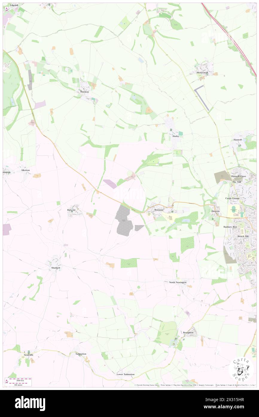 Wroxton, Oxfordshire, GB, Regno Unito, Inghilterra, N 52 4' 35'', S 1 24' 33'', MAP, Cartascapes Map pubblicata nel 2024. Esplora Cartascapes, una mappa che rivela i diversi paesaggi, culture ed ecosistemi della Terra. Viaggia attraverso il tempo e lo spazio, scoprendo l'interconnessione del passato, del presente e del futuro del nostro pianeta. Foto Stock