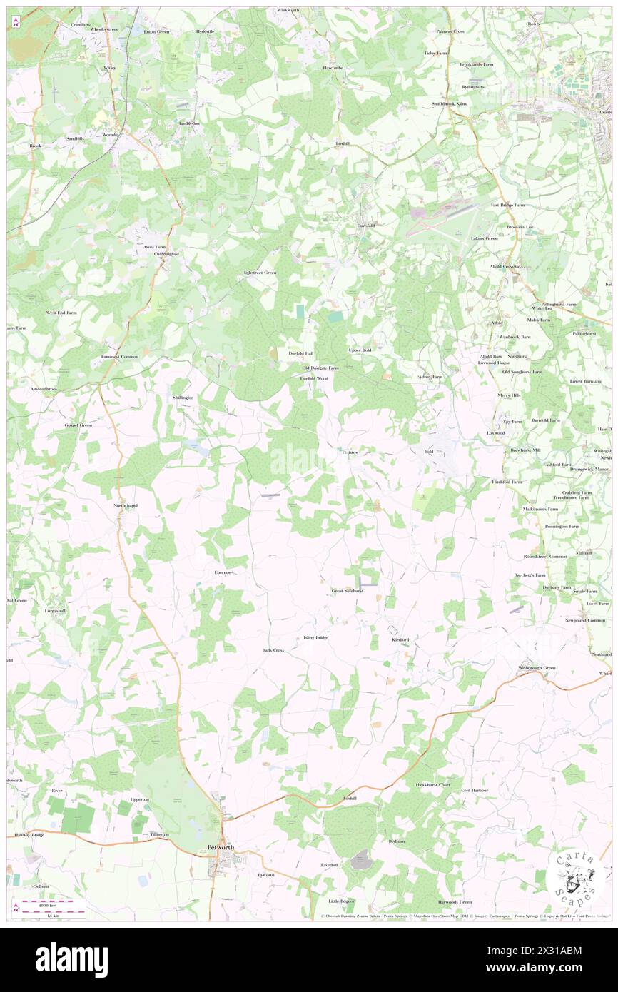 Plaistow, West Sussex, GB, Regno Unito, Inghilterra, N 51 3' 59'', S 0 34' 50'', MAP, Cartascapes Map pubblicata nel 2024. Esplora Cartascapes, una mappa che rivela i diversi paesaggi, culture ed ecosistemi della Terra. Viaggia attraverso il tempo e lo spazio, scoprendo l'interconnessione del passato, del presente e del futuro del nostro pianeta. Foto Stock