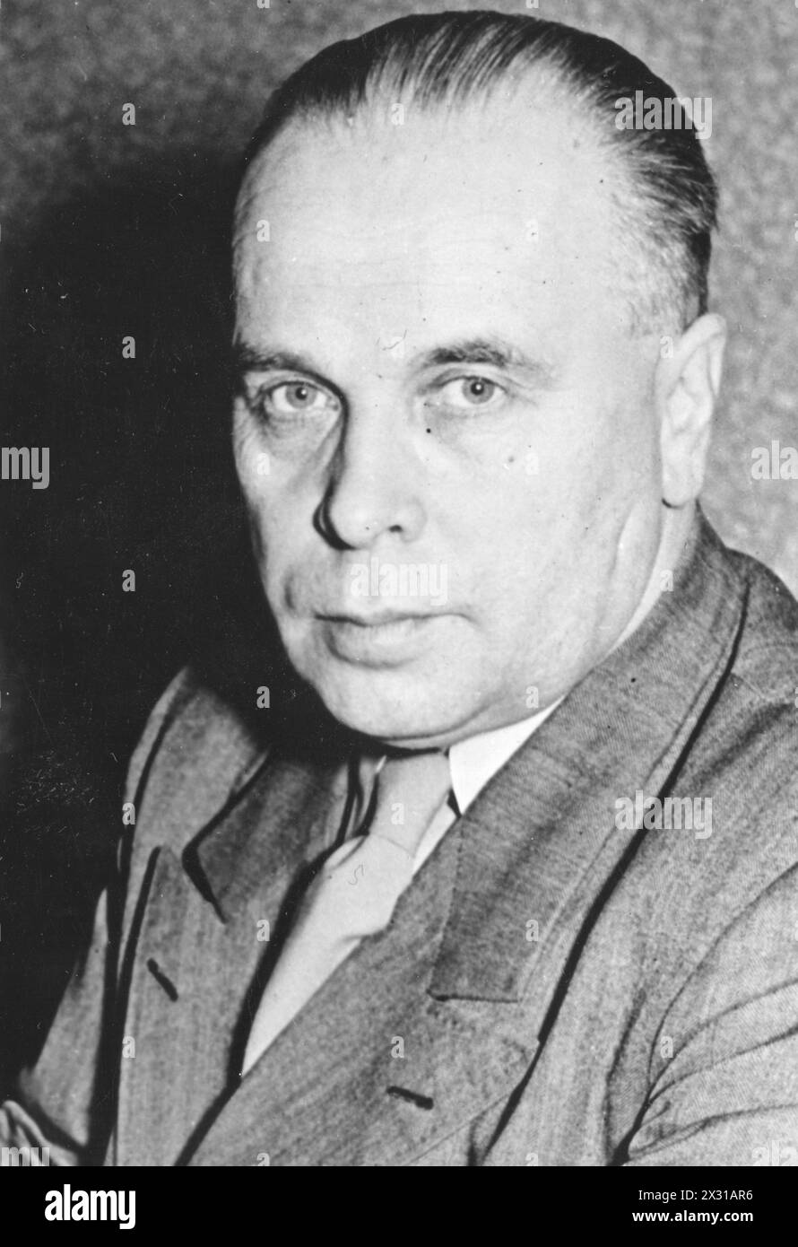 Hoff, Hans von, 1.5.1899 - 15.11.1969, politico tedesco e funzionario sindacale, ULTERIORI DIRITTI-CLEARANCE-INFO-NOT-AVAILABLE Foto Stock