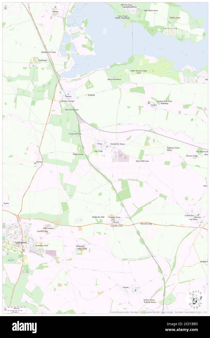 Wing, District of Rutland, GB, Regno Unito, Inghilterra, N 52 36' 49'', S 0 40' 55'', MAP, Cartascapes Map pubblicata nel 2024. Esplora Cartascapes, una mappa che rivela i diversi paesaggi, culture ed ecosistemi della Terra. Viaggia attraverso il tempo e lo spazio, scoprendo l'interconnessione del passato, del presente e del futuro del nostro pianeta. Foto Stock