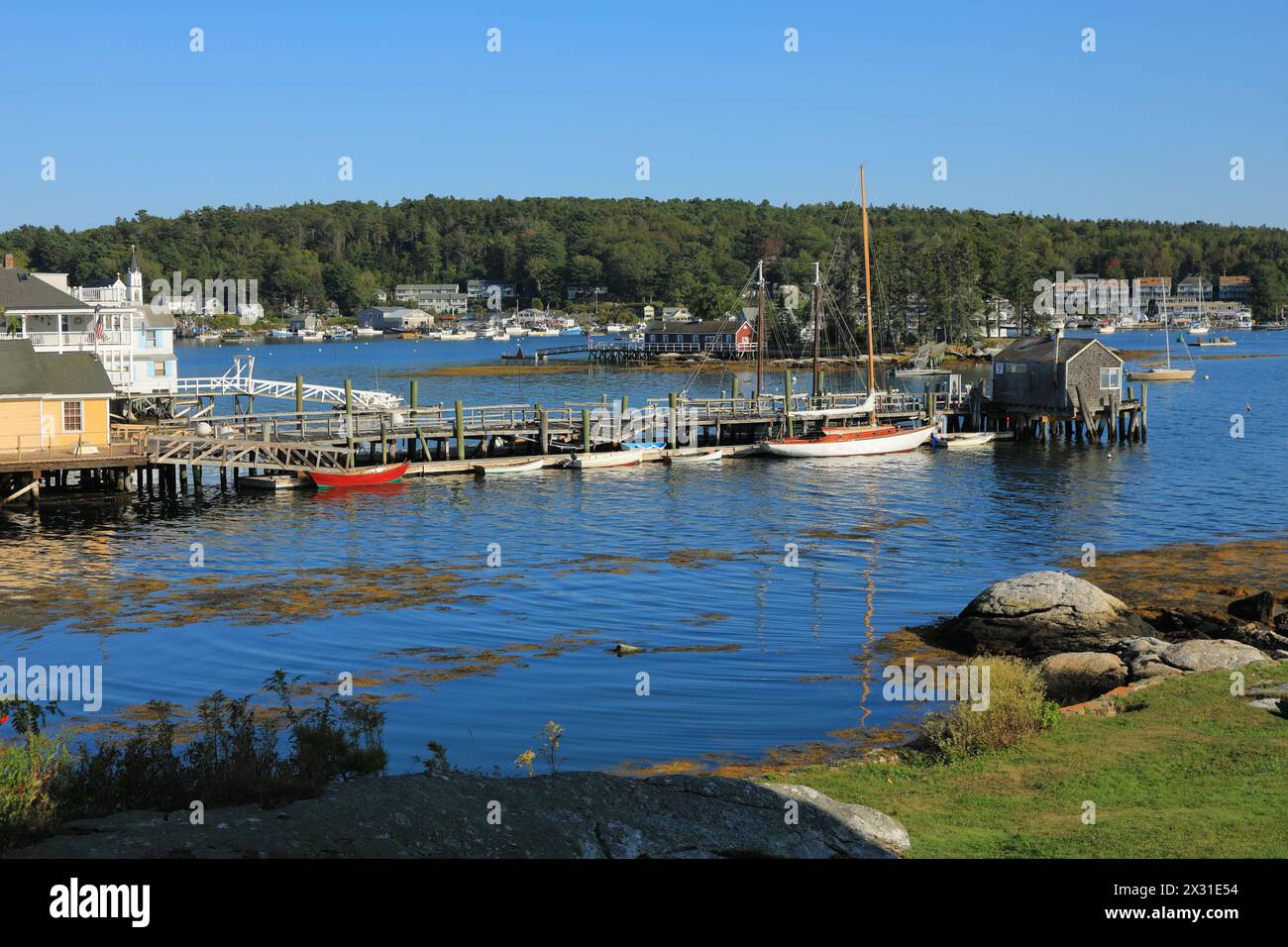 Geografia / viaggi, Stati Uniti, Maine, porto di Boothbay, pesca di pesci e aragoste, INFORMAZIONI-DIRITTI-SUPPLEMENTARI-NON-DISPONIBILI Foto Stock