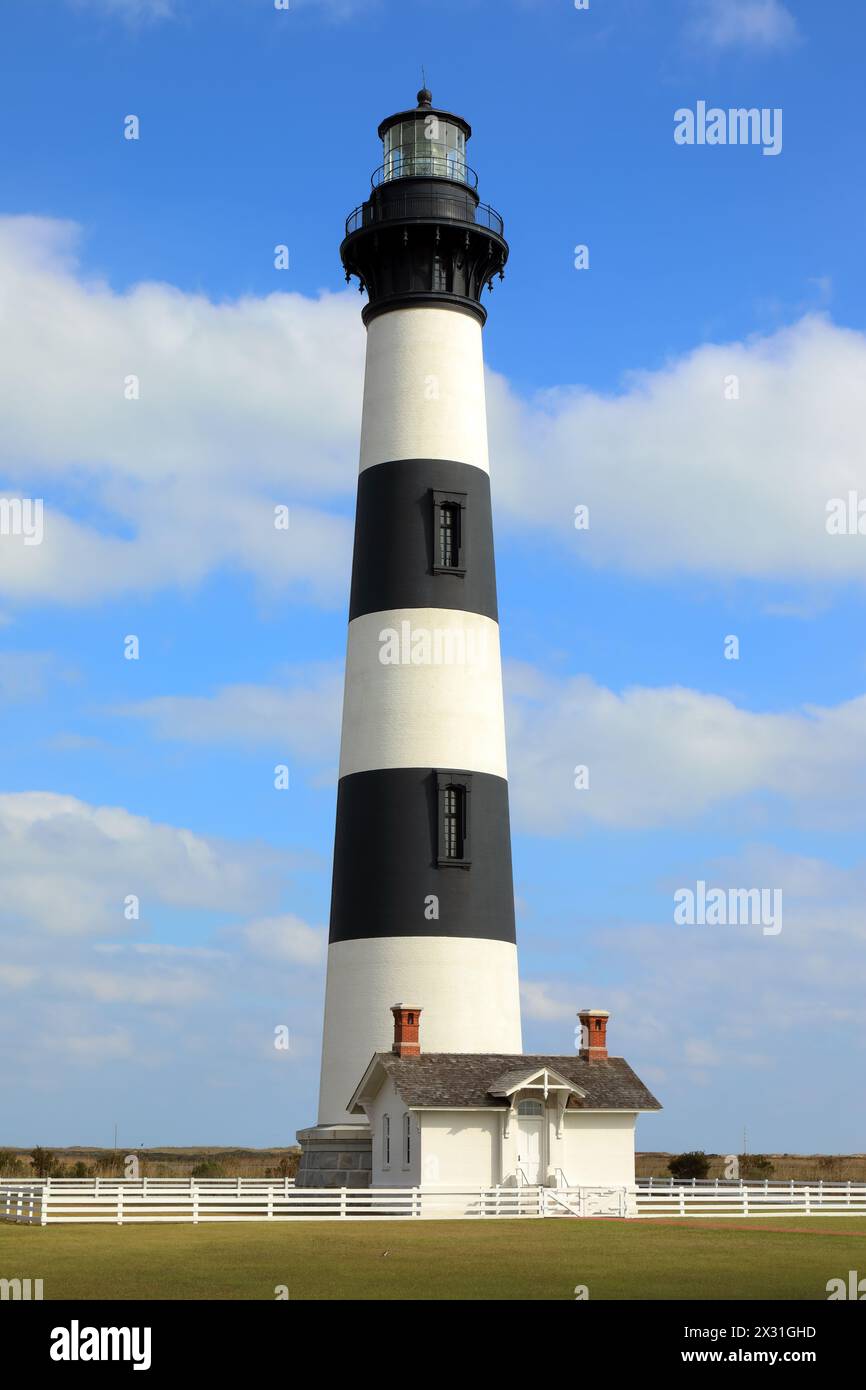 Geografia / viaggi, Stati Uniti, North Carolina, Nags Head, faro di Bodie Island, COSTRUITO NEL 1872, ULTERIORI-DIRITTI-CLEARANCE-INFO-NON-DISPONIBILI Foto Stock
