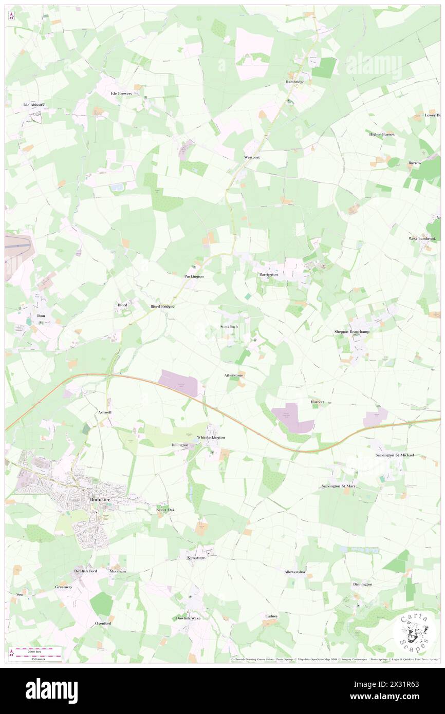 Stocklinch, Somerset, GB, Regno Unito, Inghilterra, N 50 57' 3'', S 2 52' 54''', MAP, Cartascapes Map pubblicata nel 2024. Esplora Cartascapes, una mappa che rivela i diversi paesaggi, culture ed ecosistemi della Terra. Viaggia attraverso il tempo e lo spazio, scoprendo l'interconnessione del passato, del presente e del futuro del nostro pianeta. Foto Stock