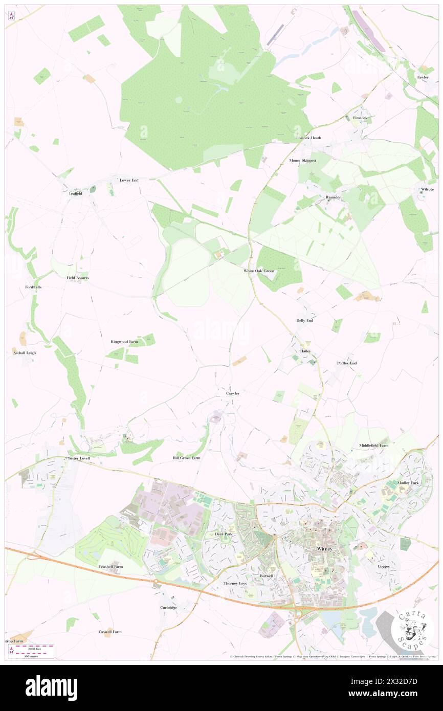 Crawley, Oxfordshire, GB, Regno Unito, Inghilterra, N 51 48' 53'', S 1 30' 33'', MAP, Cartascapes Map pubblicata nel 2024. Esplora Cartascapes, una mappa che rivela i diversi paesaggi, culture ed ecosistemi della Terra. Viaggia attraverso il tempo e lo spazio, scoprendo l'interconnessione del passato, del presente e del futuro del nostro pianeta. Foto Stock