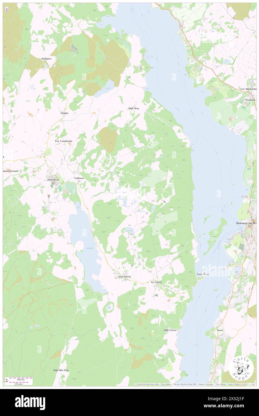 Claife, Cumbria, GB, Regno Unito, Inghilterra, N 54 22' 16'', S 2 58' 6'', MAP, Cartascapes Map pubblicata nel 2024. Esplora Cartascapes, una mappa che rivela i diversi paesaggi, culture ed ecosistemi della Terra. Viaggia attraverso il tempo e lo spazio, scoprendo l'interconnessione del passato, del presente e del futuro del nostro pianeta. Foto Stock