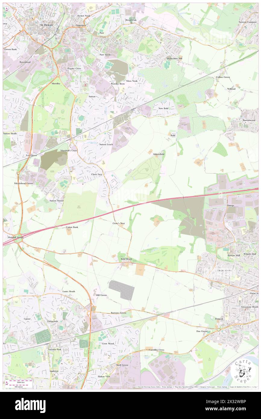 Audace, St. Helens, GB, Regno Unito, Inghilterra, N 53 24' 47'', S 2 42' 4''', mappa, Cartascapes Mappa pubblicata nel 2024. Esplora Cartascapes, una mappa che rivela i diversi paesaggi, culture ed ecosistemi della Terra. Viaggia attraverso il tempo e lo spazio, scoprendo l'interconnessione del passato, del presente e del futuro del nostro pianeta. Foto Stock