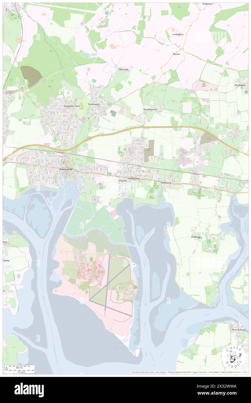 Southbourne, West Sussex, GB, Regno Unito, Inghilterra, N 50 50' 32'', S 0 54' 45'', MAP, Cartascapes Map pubblicata nel 2024. Esplora Cartascapes, una mappa che rivela i diversi paesaggi, culture ed ecosistemi della Terra. Viaggia attraverso il tempo e lo spazio, scoprendo l'interconnessione del passato, del presente e del futuro del nostro pianeta. Foto Stock