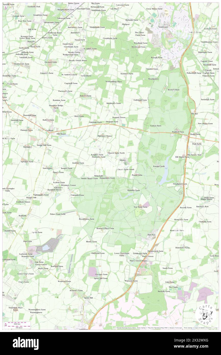 Shipley, West Sussex, GB, Regno Unito, Inghilterra, N 50 59' 0'', S 0 22' 36''', MAP, Cartascapes Map pubblicata nel 2024. Esplora Cartascapes, una mappa che rivela i diversi paesaggi, culture ed ecosistemi della Terra. Viaggia attraverso il tempo e lo spazio, scoprendo l'interconnessione del passato, del presente e del futuro del nostro pianeta. Foto Stock