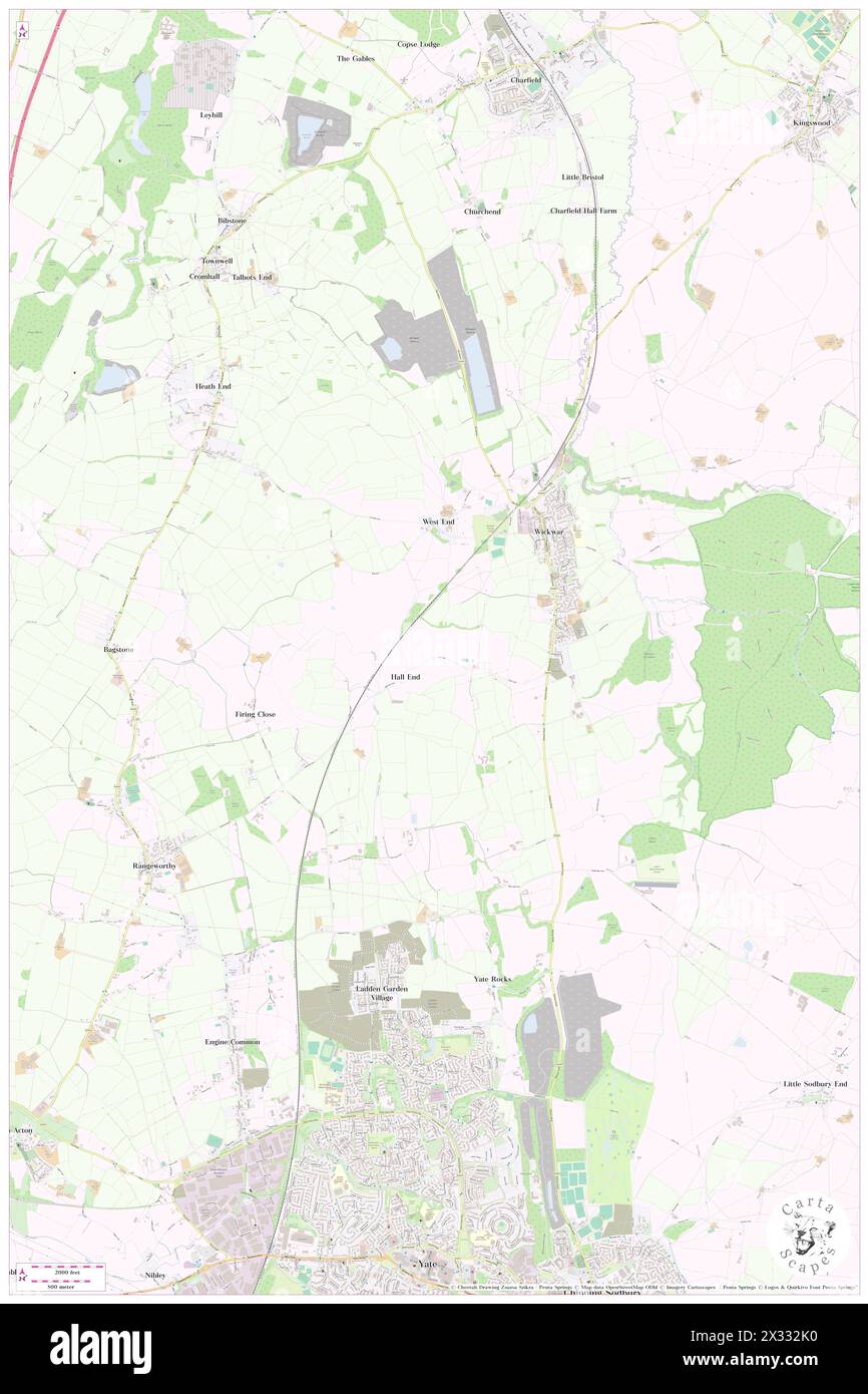 Wickwar, South Gloucestershire, GB, Regno Unito, Inghilterra, N 51 35' 7'', S 2 24' 45''', MAP, Cartascapes Map pubblicata nel 2024. Esplora Cartascapes, una mappa che rivela i diversi paesaggi, culture ed ecosistemi della Terra. Viaggia attraverso il tempo e lo spazio, scoprendo l'interconnessione del passato, del presente e del futuro del nostro pianeta. Foto Stock