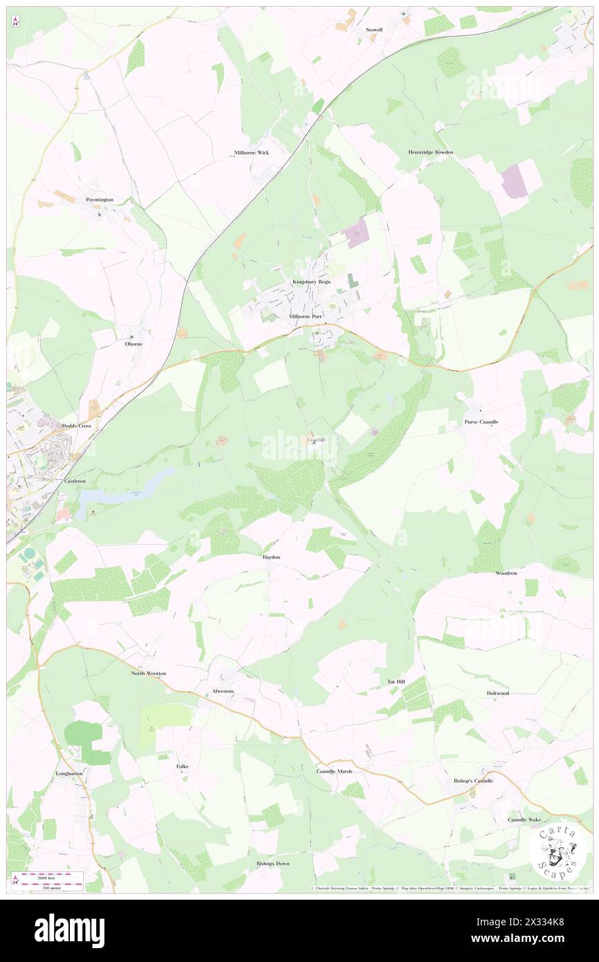 Goathill, Dorset, GB, Regno Unito, Inghilterra, N 50 57' 9'', S 2 27' 54''', MAP, Cartascapes Map pubblicata nel 2024. Esplora Cartascapes, una mappa che rivela i diversi paesaggi, culture ed ecosistemi della Terra. Viaggia attraverso il tempo e lo spazio, scoprendo l'interconnessione del passato, del presente e del futuro del nostro pianeta. Foto Stock