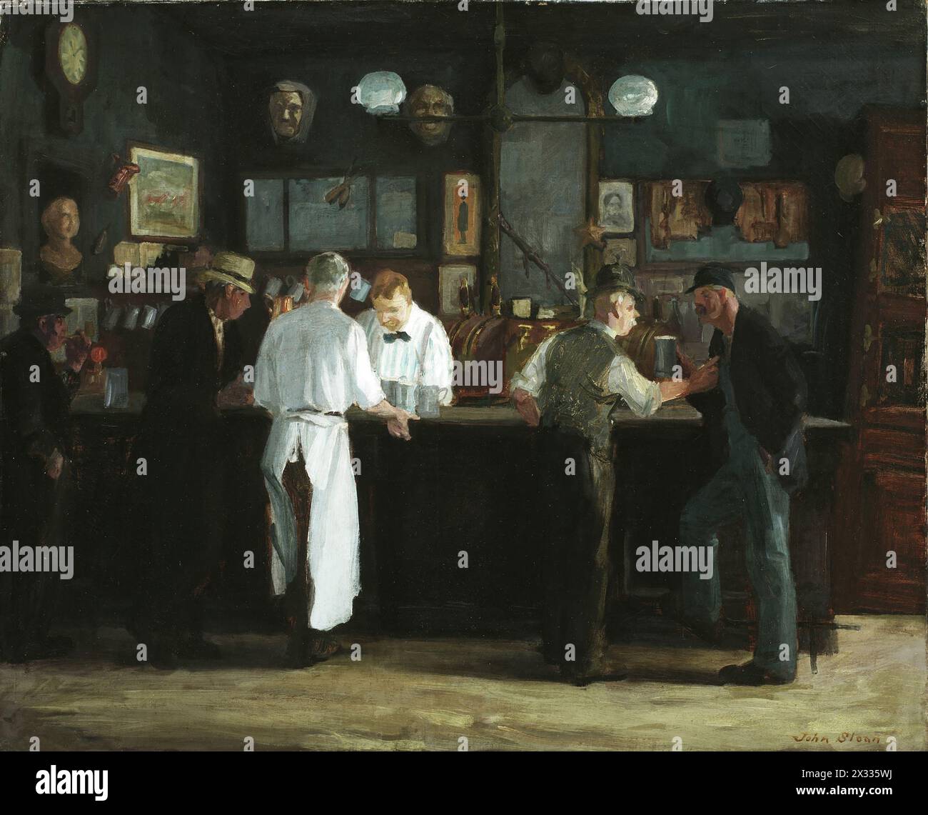 John French Sloan, McSorley's Bar, 1912, Detroit Institute of Arts Foto Stock