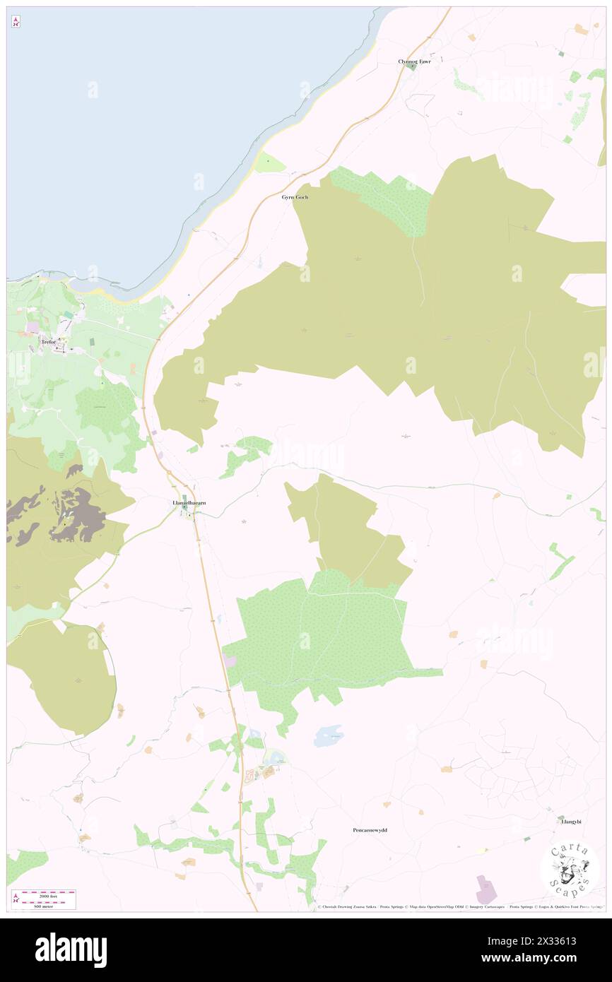 Llanaelhaearn, Gwynedd, GB, Regno Unito, Galles, N 52 58' 52'', S 4 22' 59'', MAP, Cartascapes Map pubblicata nel 2024. Esplora Cartascapes, una mappa che rivela i diversi paesaggi, culture ed ecosistemi della Terra. Viaggia attraverso il tempo e lo spazio, scoprendo l'interconnessione del passato, del presente e del futuro del nostro pianeta. Foto Stock