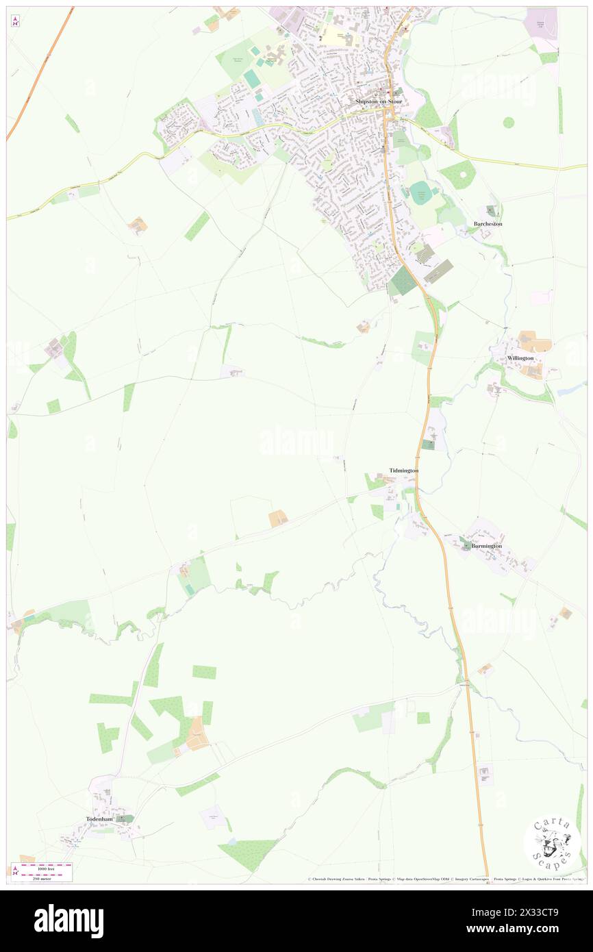 Tidmington, Warwickshire, GB, Regno Unito, Inghilterra, N 52 2' 40'', S 1 37' 54'', MAP, Cartascapes Map pubblicata nel 2024. Esplora Cartascapes, una mappa che rivela i diversi paesaggi, culture ed ecosistemi della Terra. Viaggia attraverso il tempo e lo spazio, scoprendo l'interconnessione del passato, del presente e del futuro del nostro pianeta. Foto Stock