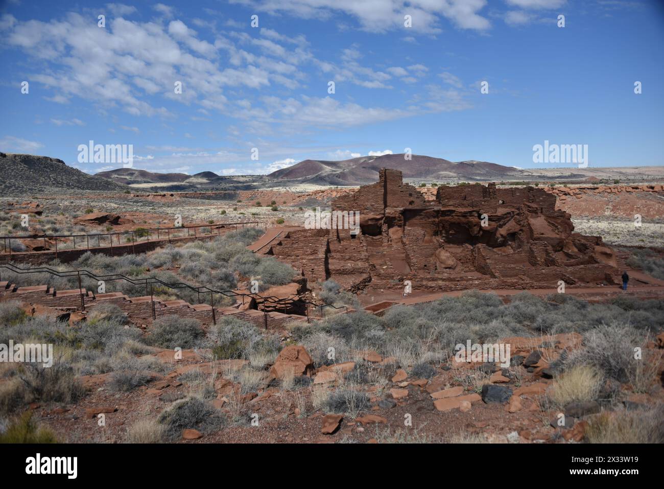 Flagstaff, Arizona, U.S.A. 20/3/2024. Rovine del Wukoki Pueblo del Wupatki National Monument. Costruito tra il 1040 e il 1100 d.C. dai Sinagua. Foto Stock