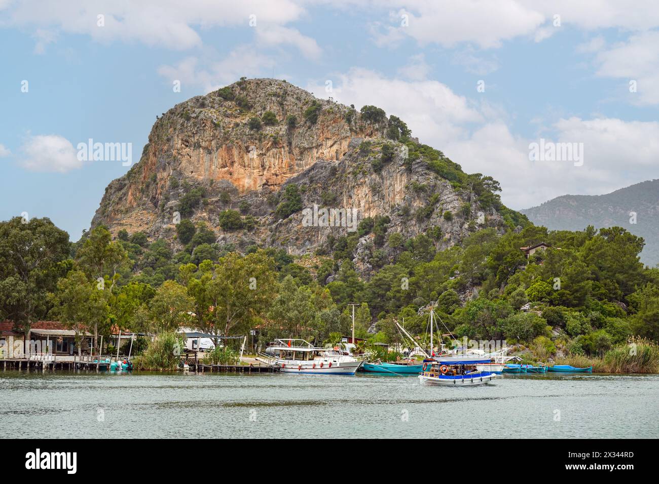 La popolare destinazione turistica di Dalyan, provincia di Mugla, Turchia Foto Stock