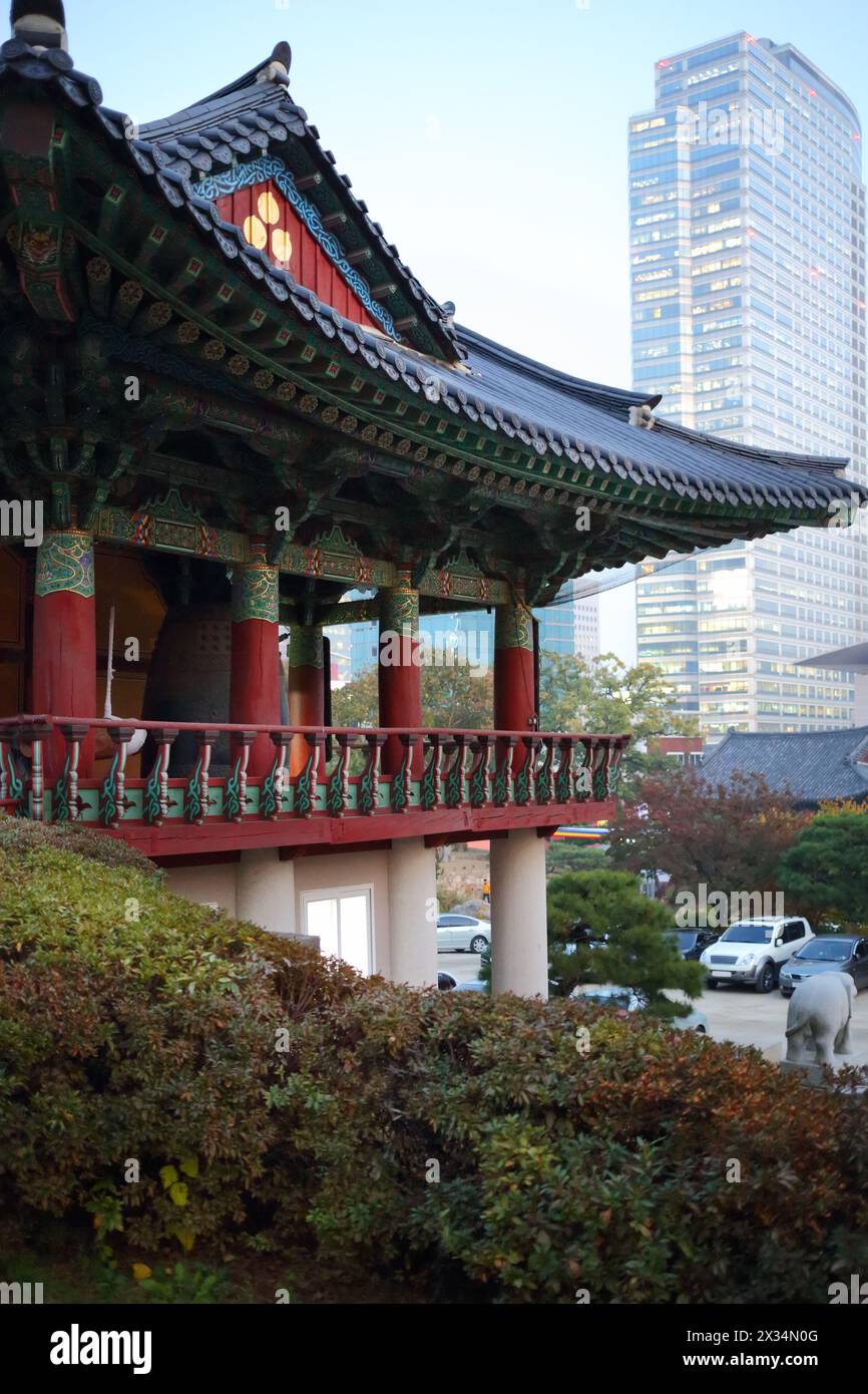 Territorio del tempio di Bongeunsa, Bongeunsa è un tempio buddista situato a Samseong-dong, Gangnam-GU, è stato fondato nel 794 Foto Stock