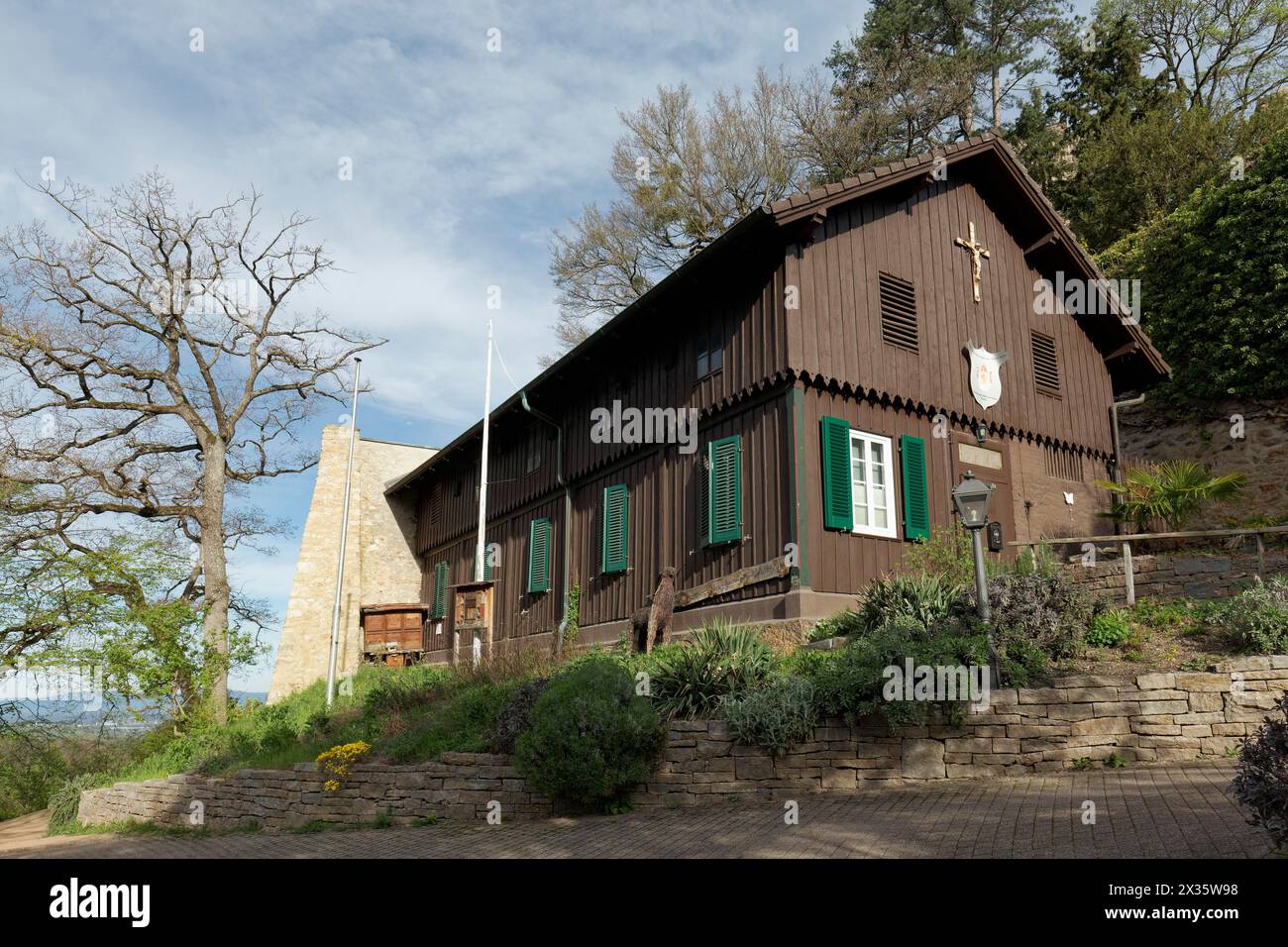 Museo scolastico della Granduchessa Hilda von Baden, ex casa del giardiniere, Badenweiler Spa Gardens, Markgraeflerland, Foresta Nera, Baden-Wuerttemberg Foto Stock