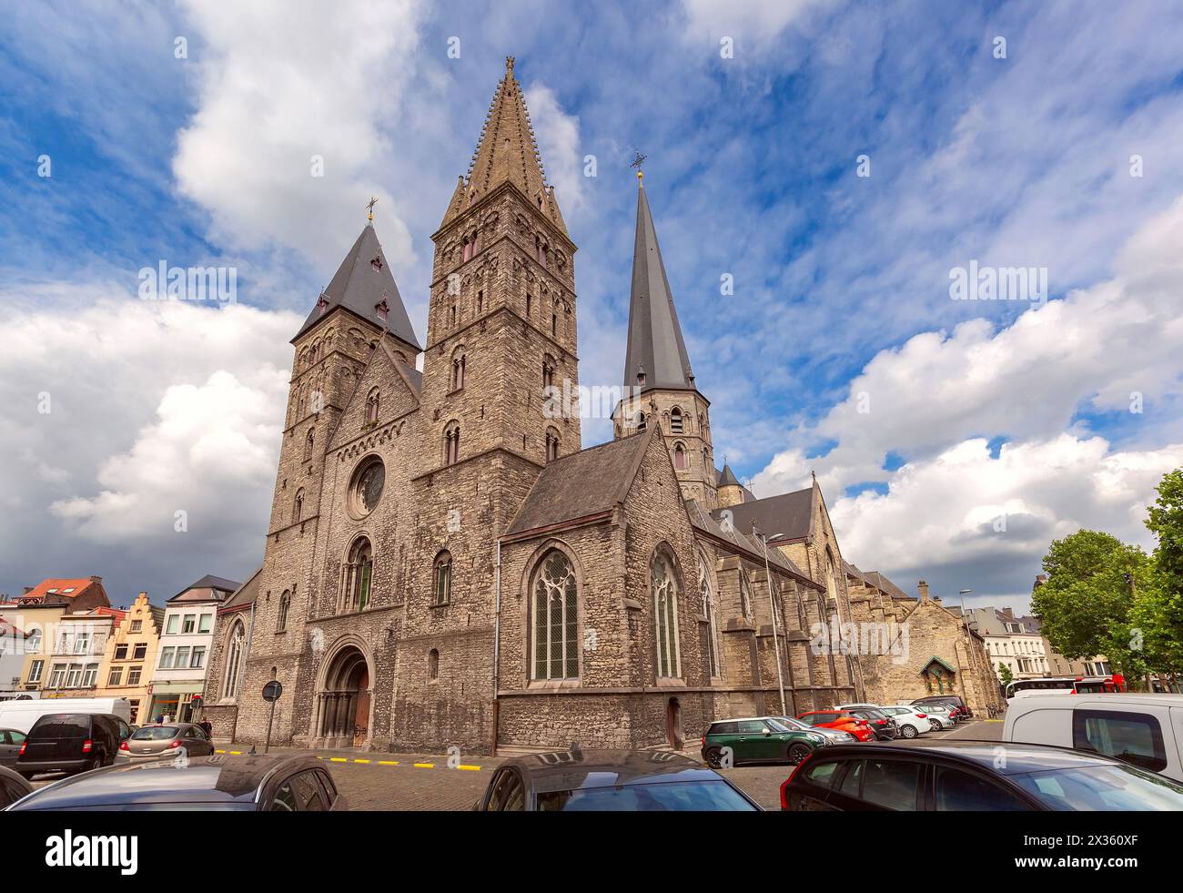 Storica chiesa di Sint-Jacobskerk, dedicata a San Giacomo, Gand, Belgio Foto Stock