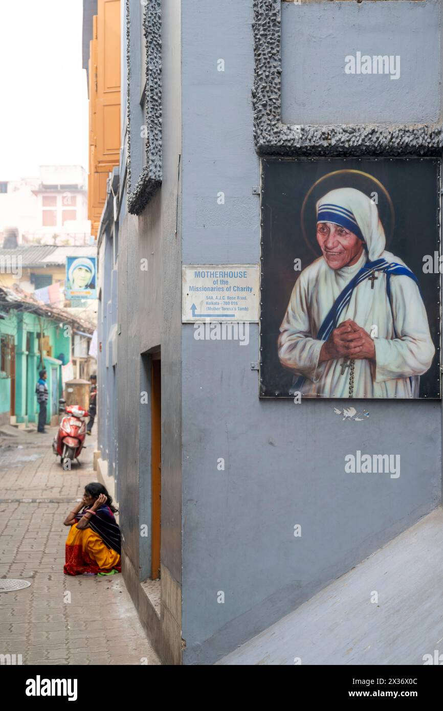 Indien, Westbengalen, Kolkata, Mutterhaus der Missionarinnen der Nächstenliebe, 54A, Acharya Jagdish Chandra Bose Rd Foto Stock