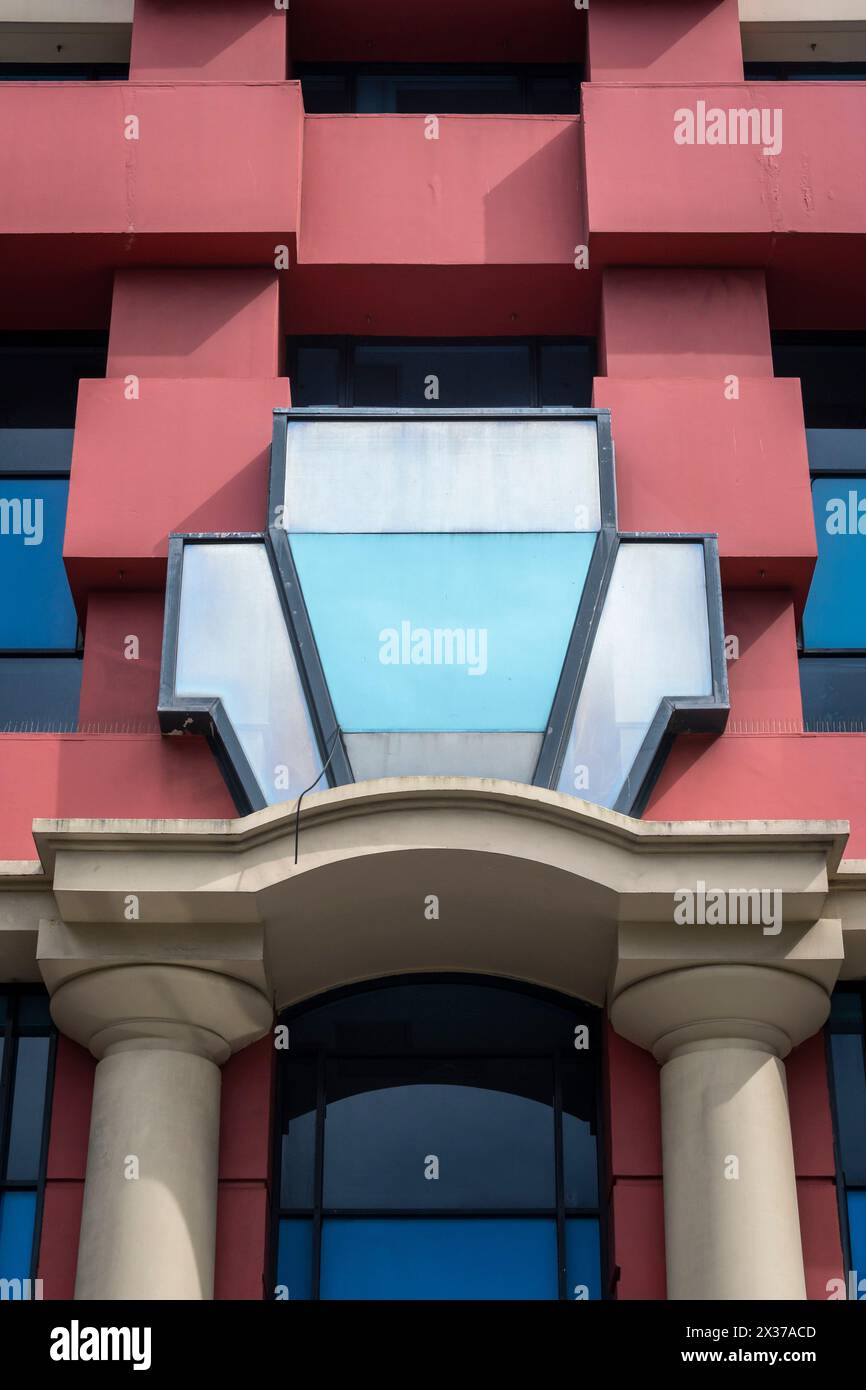 Alto edificio, Wellington, Isola del Nord, nuova Zelanda Foto Stock