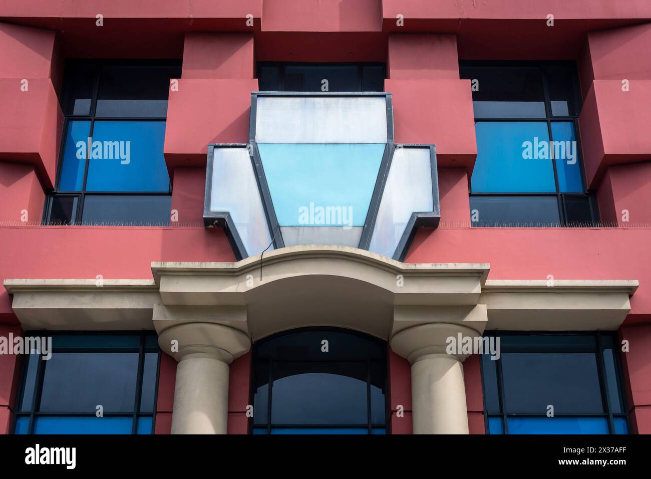 Alto edificio, Wellington, Isola del Nord, nuova Zelanda Foto Stock