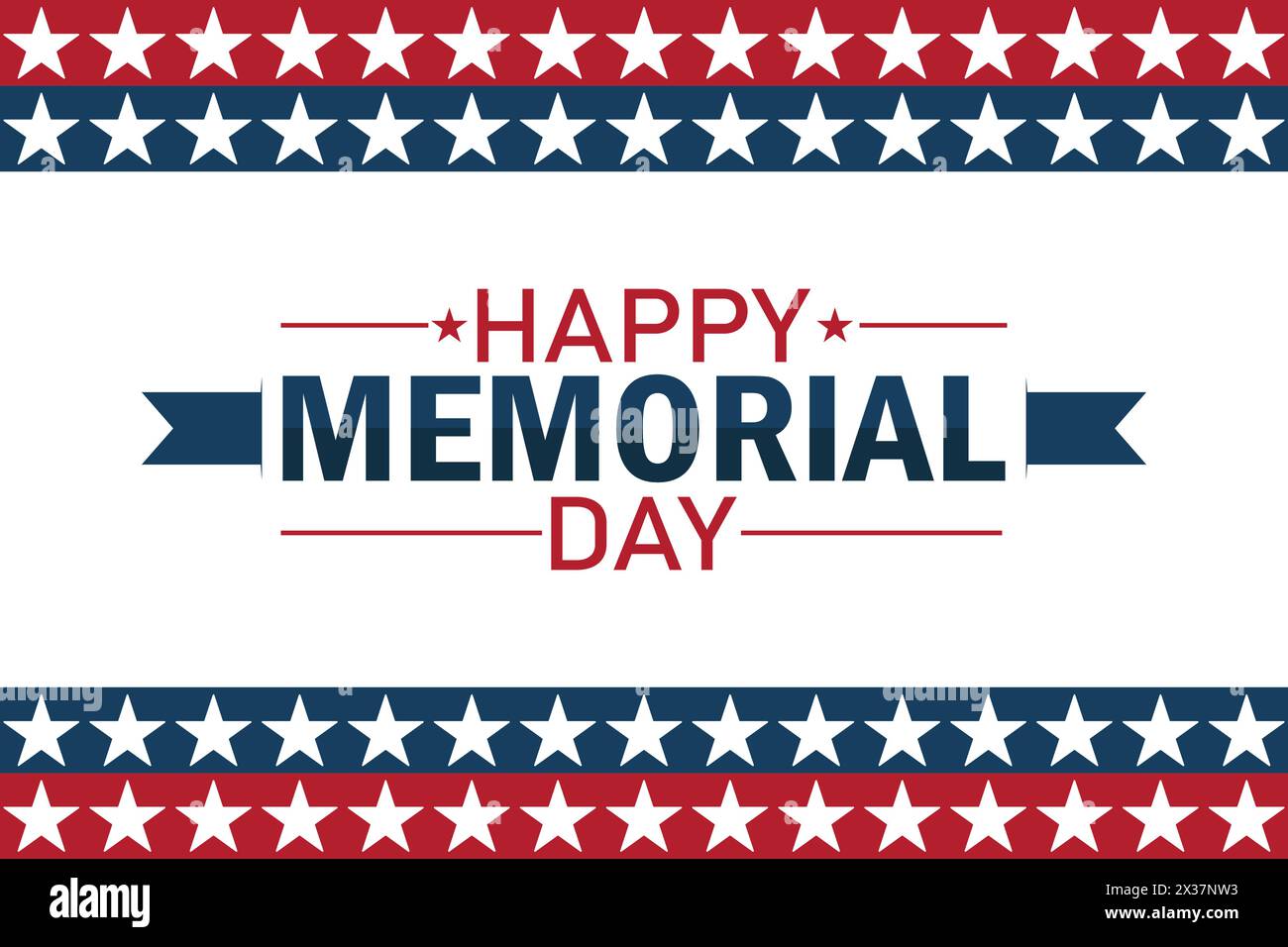 Buon Memorial Day. Concetto di vacanza. Modello per sfondo, banner, scheda, poster con iscrizione di testo. Illustrazione vettoriale. Illustrazione Vettoriale