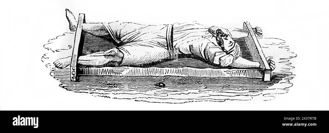 Legno incisione dell' uomo nei titoli del XIX secolo illustrato Bibbia di famiglia - Foto Stock