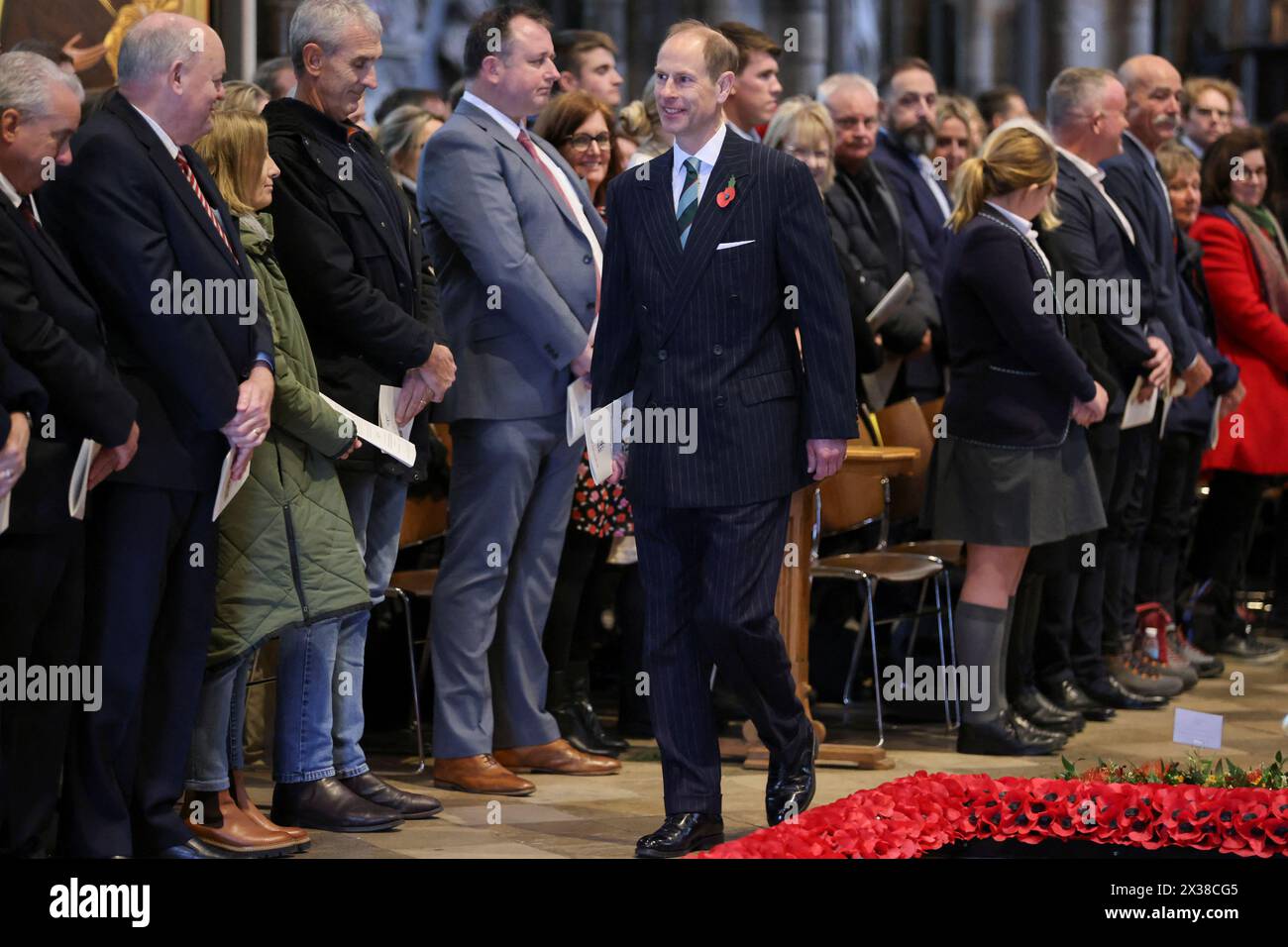 Il duca di Edimburgo partecipa al servizio di commemorazione e Ringraziamento per commemorare l'Anzac Day all'Abbazia di Westminster, Londra. Data foto: Giovedì 25 aprile 2024. Foto Stock