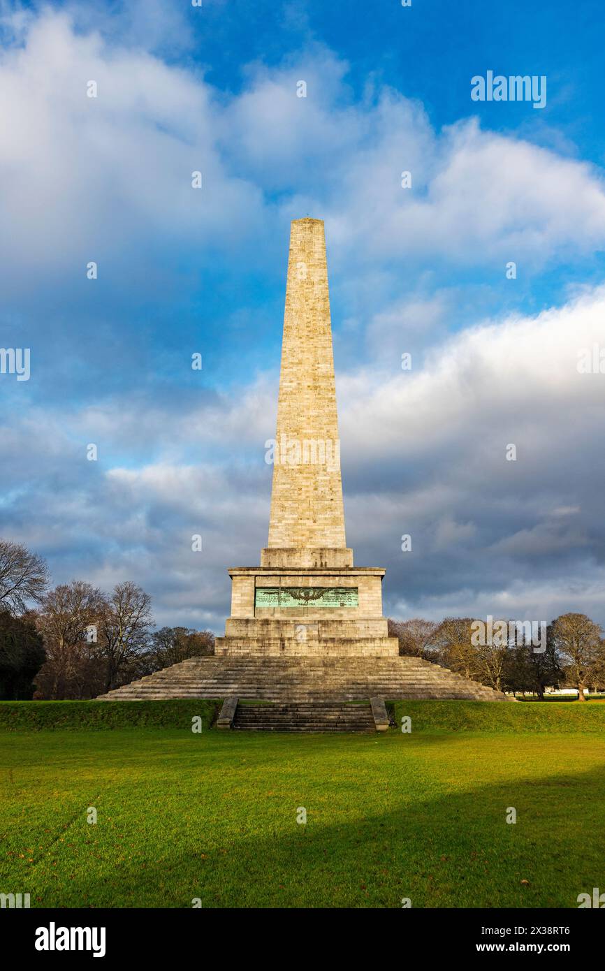 L'obelisco di Wellington a Phoenix Park, Dublino, Irlanda Foto Stock