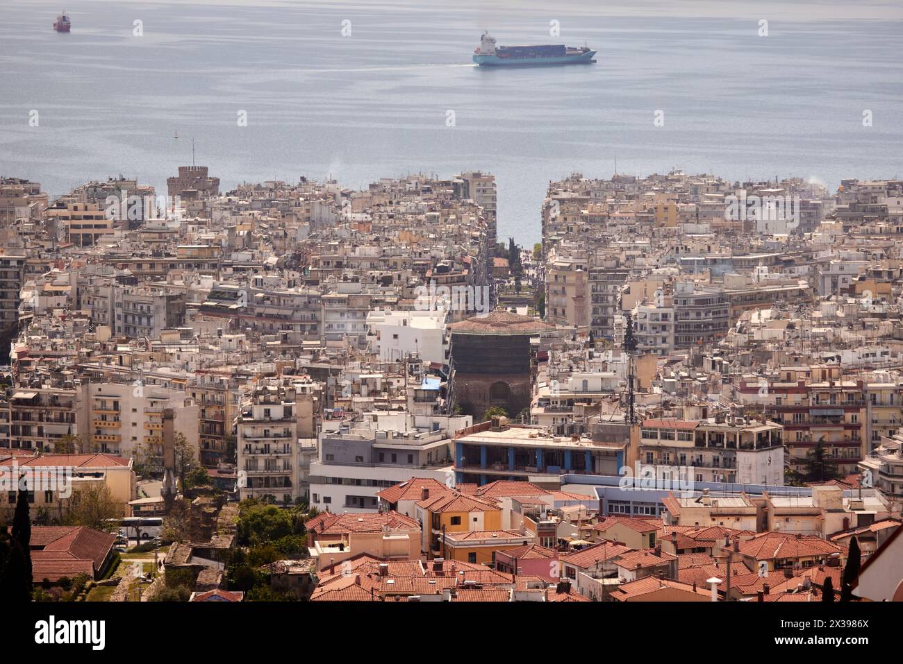 Salonicco, regione greca della Macedonia nel nord della Grecia vista città Foto Stock