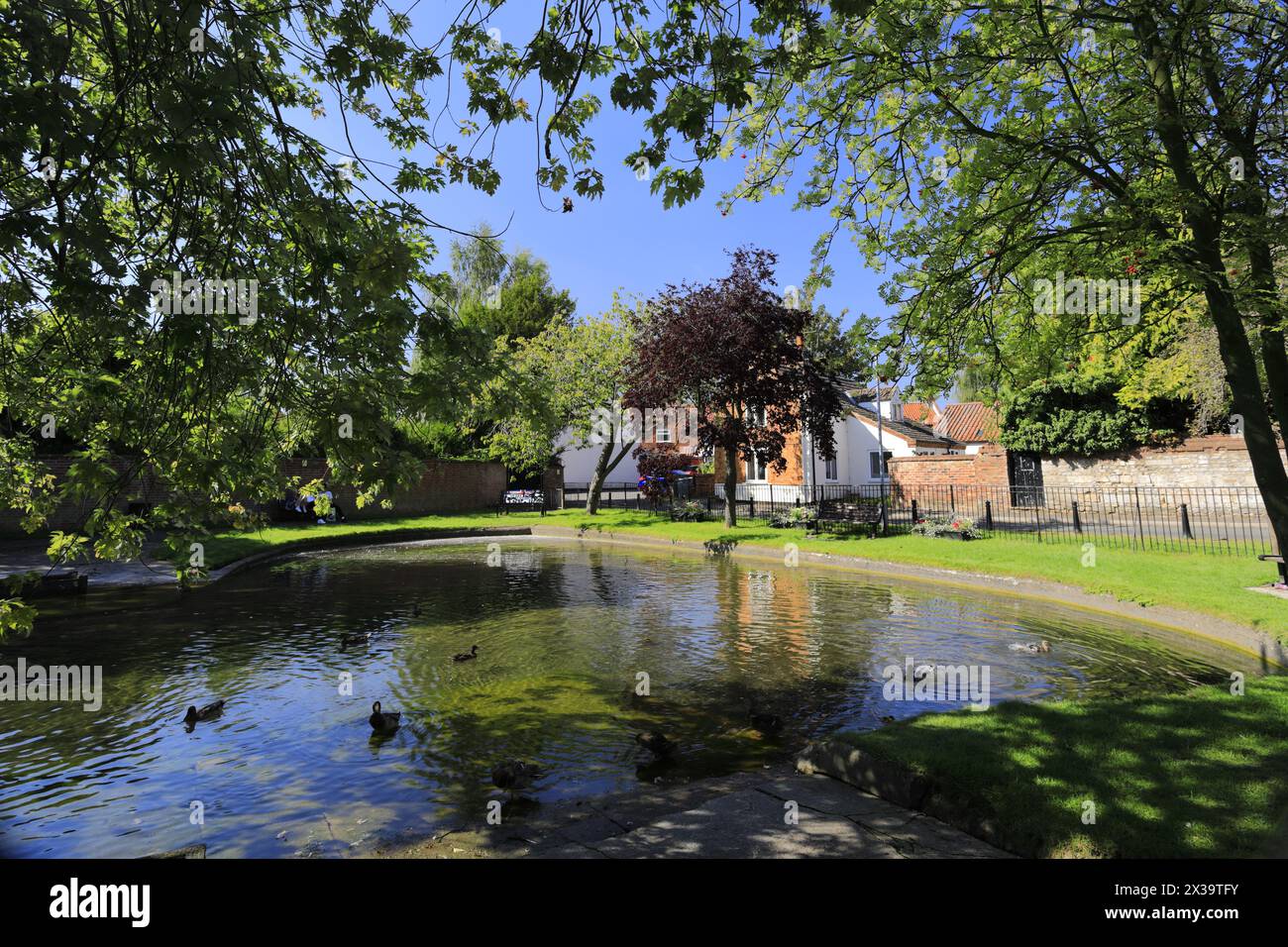 The Spring Wells nel villaggio di Billingborough, Lincolnshire, Inghilterra, Regno Unito Foto Stock