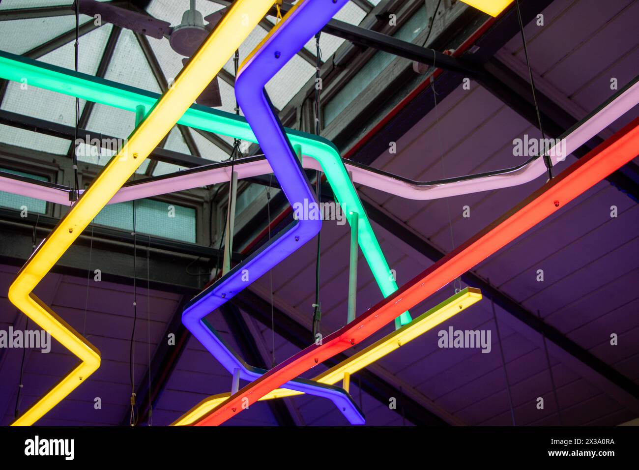 Luci al neon di Londra Foto Stock