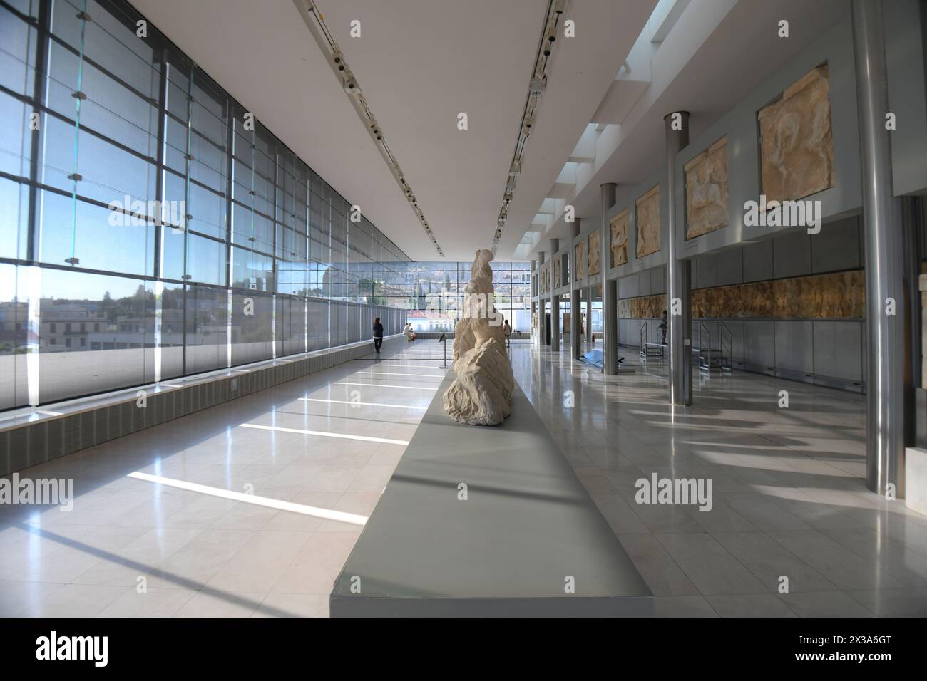 Museo dell'Acropoli: La Galleria del Partenone. Atene. Grecia Foto Stock