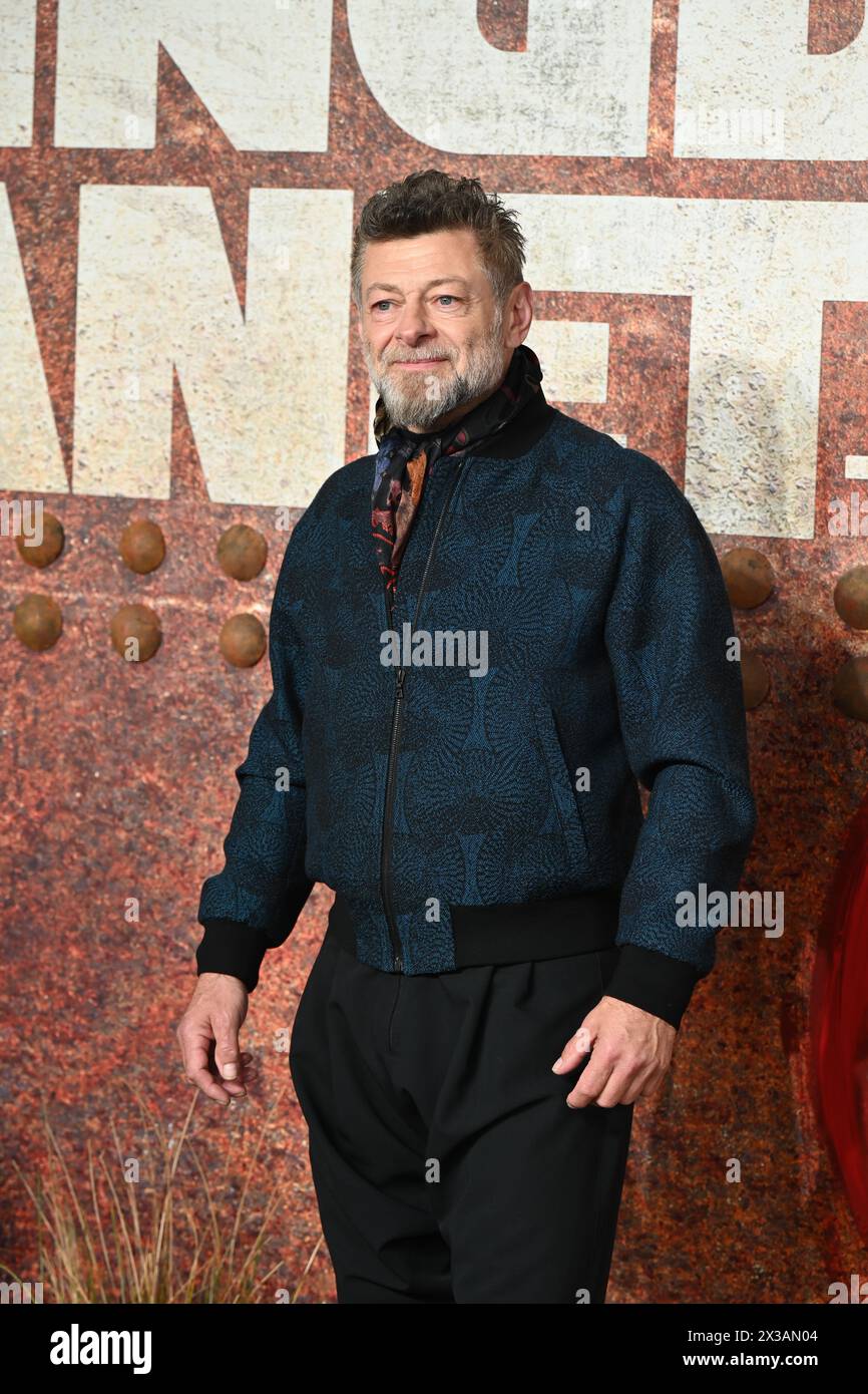 LONDRA, INGHILTERRA - APRILE 25 2024: Andy Serkis partecipa al Kingdom of the Planet of the Apes al BFI IMAX di Londra, Regno Unito. Foto Stock