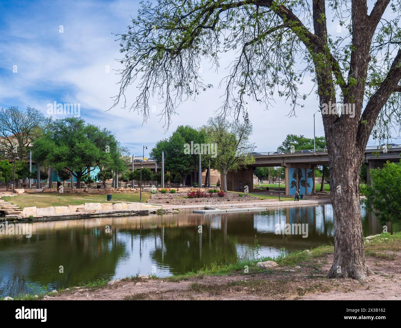 Passeggiata sul fiume San Angelo, San Angelo, Texas. Foto Stock