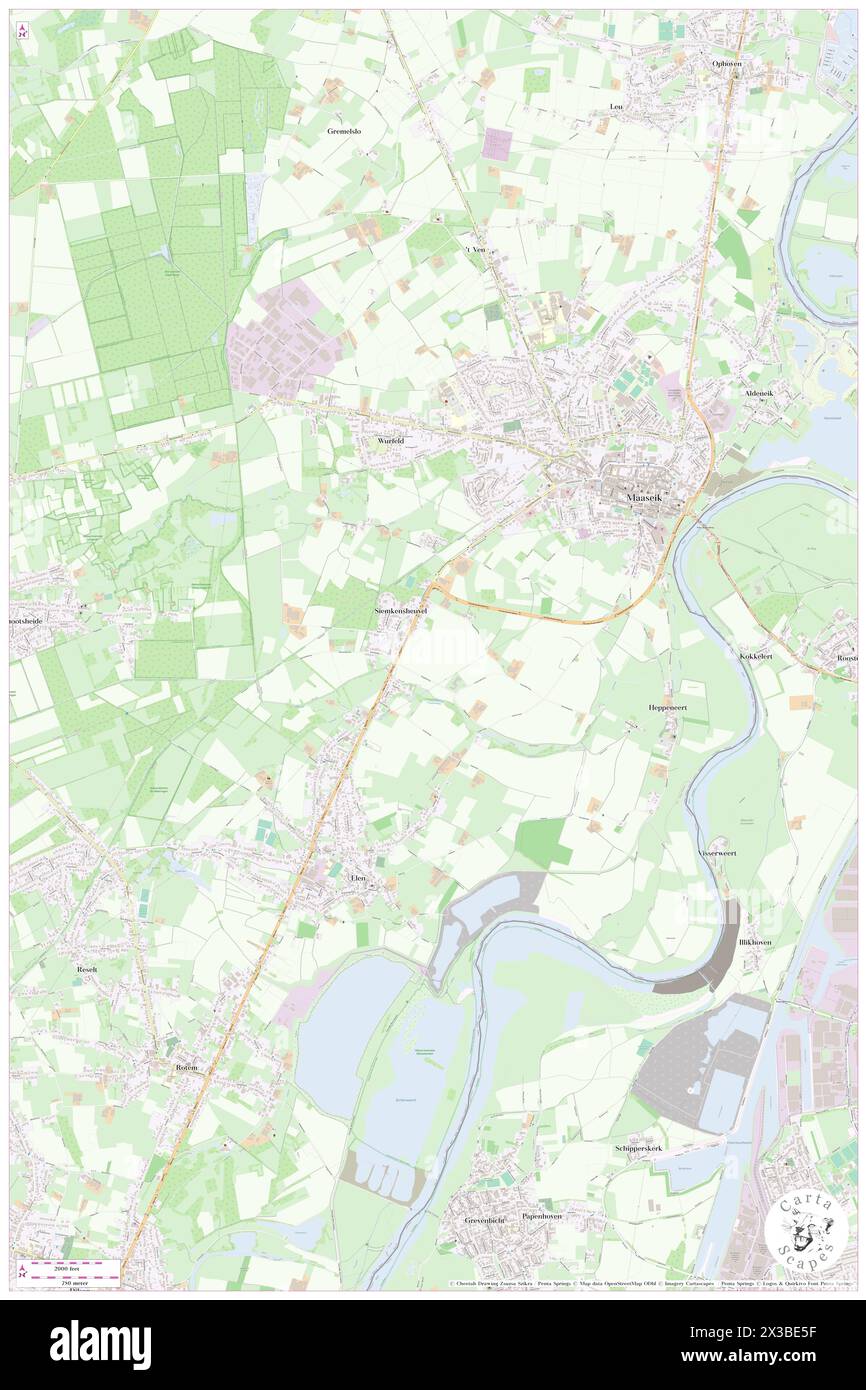 Kraaienboshof, Provincie Limburg, BE, Belgio, Fiandre, N 51 4' 59'', N 5 46' 0'', MAP, Cartascapes Map pubblicata nel 2024. Esplora Cartascapes, una mappa che rivela i diversi paesaggi, culture ed ecosistemi della Terra. Viaggia attraverso il tempo e lo spazio, scoprendo l'interconnessione del passato, del presente e del futuro del nostro pianeta. Foto Stock