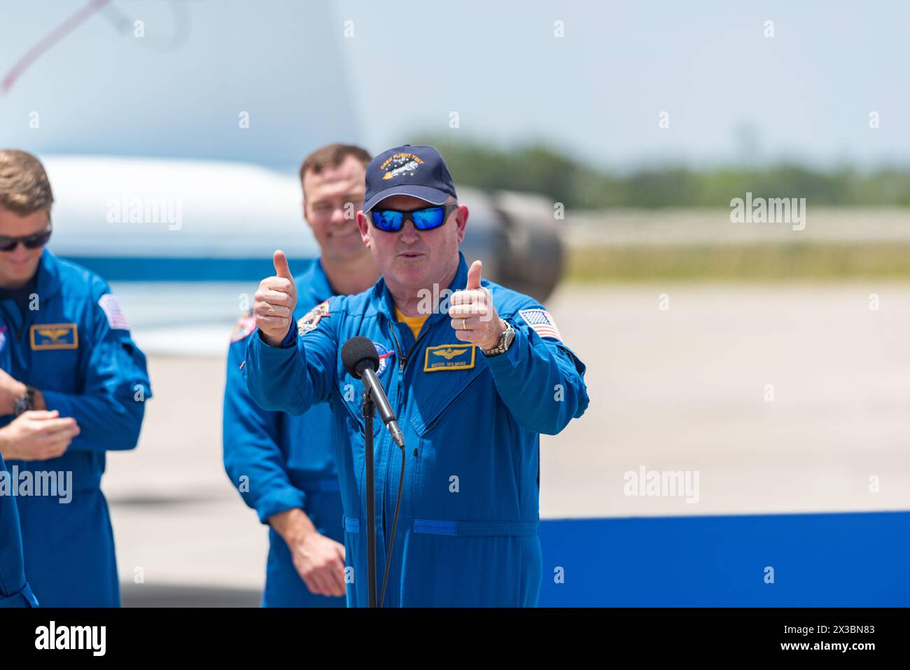 NASA Astronaut Butch Wilmore Press Briefing Foto Stock