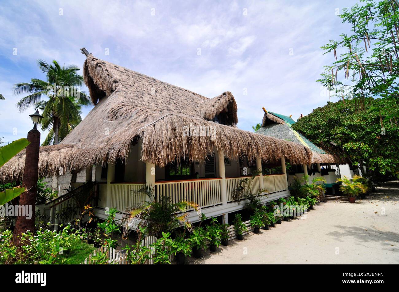 Abana Beach Resort nell'Isola di Malapascua, nelle Filippine. Foto Stock