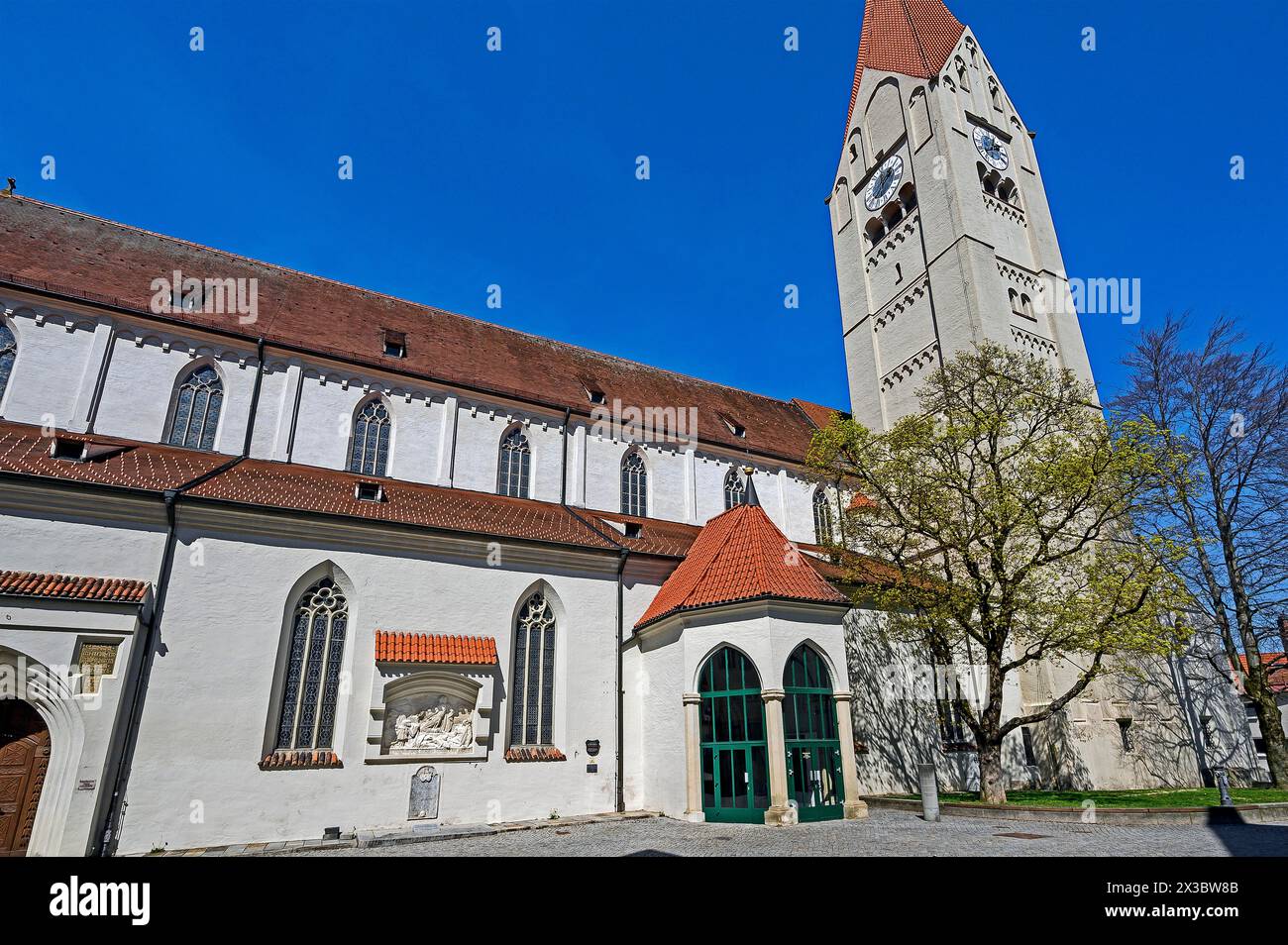 Chiesa di San Martino, Kaufbeuern, Allgaeu, Svevia, Baviera, Germania Foto Stock
