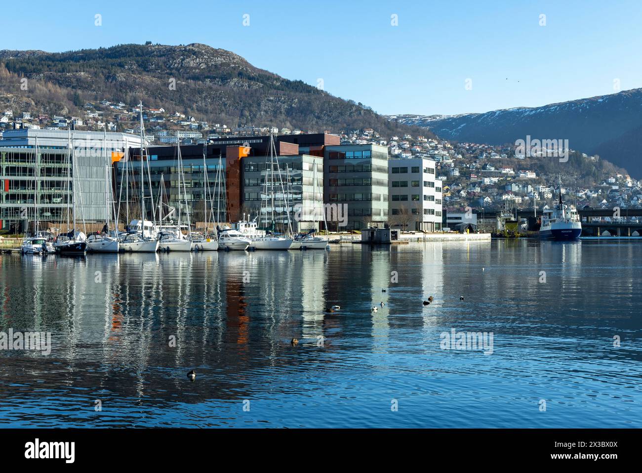 Bergen, Norvegia, costa sud-occidentale, Scandinavia, Europa settentrionale Foto Stock