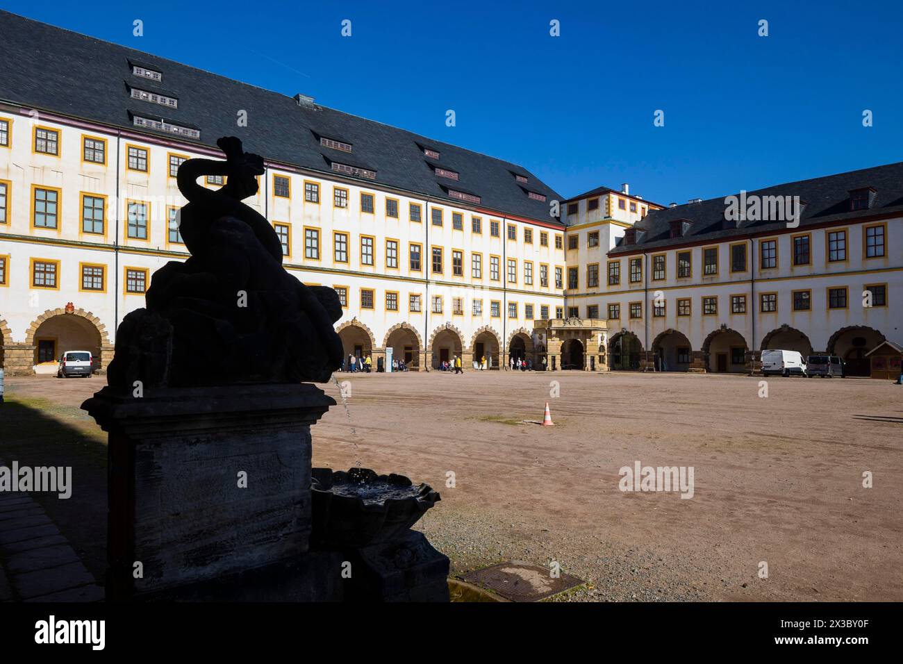 Il castello di Friedenstein, Gotha, Turingia, Germania Foto Stock