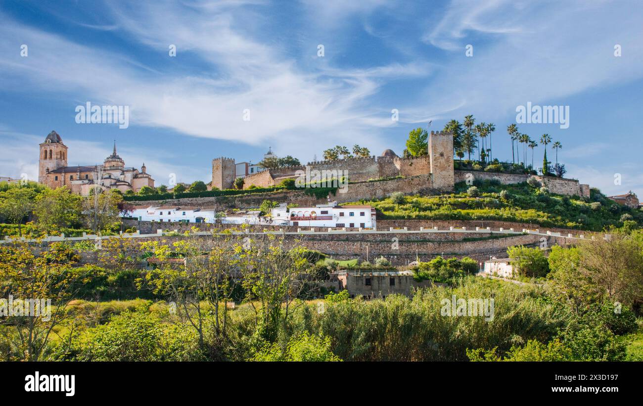 Castello di Jerez de los Caballeros e Cittadella, Badajoz Foto Stock