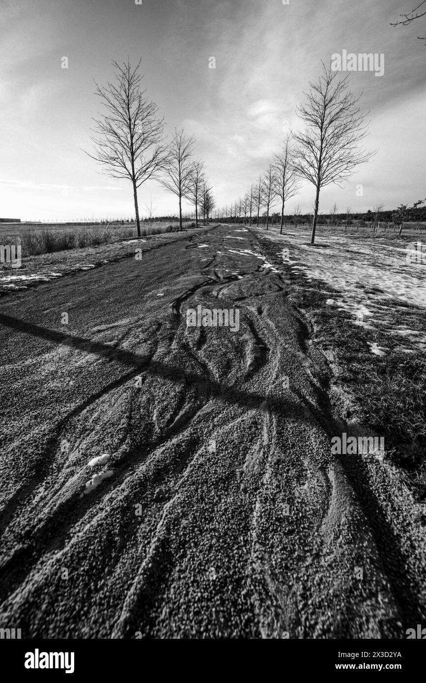 Passerella di ghiaia lavata al memoriale nazionale del volo 93 Foto Stock