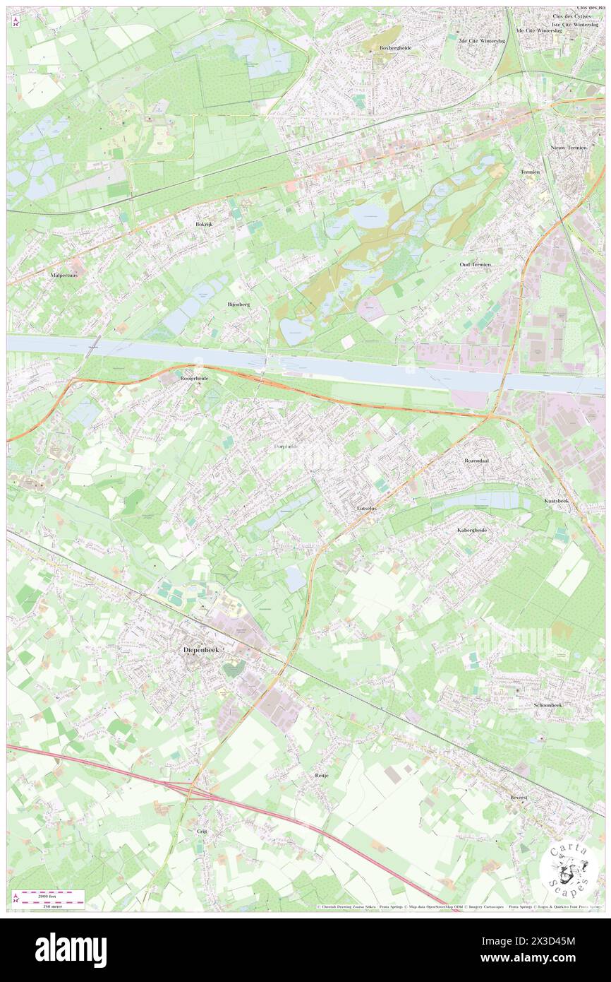 Dorpheide, Provincie Limburg, BE, Belgio, Fiandre, N 50 55' 40'', N 5 26' 15'', MAP, Cartascapes Map pubblicata nel 2024. Esplora Cartascapes, una mappa che rivela i diversi paesaggi, culture ed ecosistemi della Terra. Viaggia attraverso il tempo e lo spazio, scoprendo l'interconnessione del passato, del presente e del futuro del nostro pianeta. Foto Stock