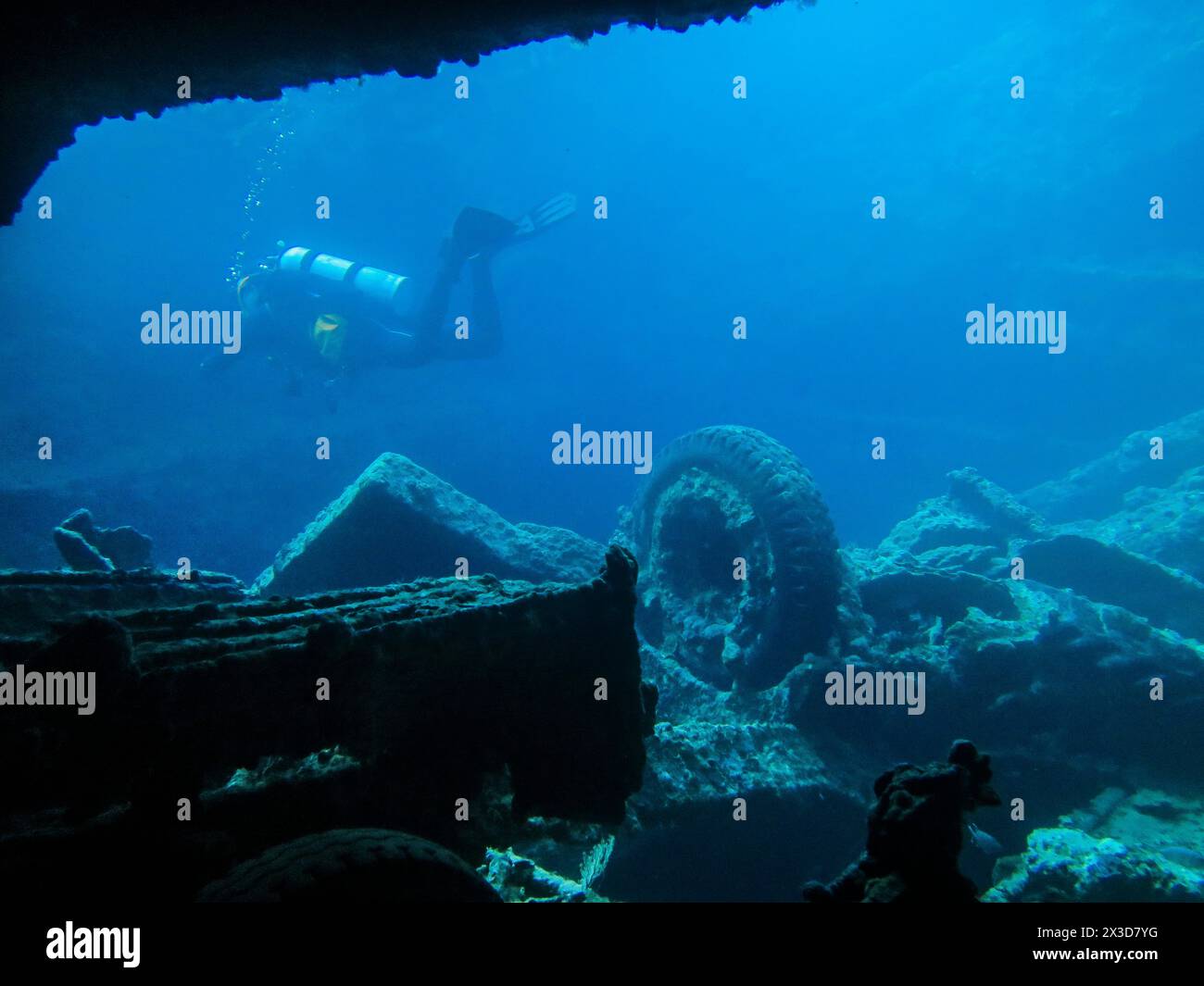Unteres Deck, Laderäume, Tauchplatz Wrack der Thistlegorm, Rotes Meer, Ägypten Foto Stock